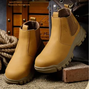 Steel Toe Boots for Men Work Puncture proof Construction Slip proof Indestructible Safety Waterproof