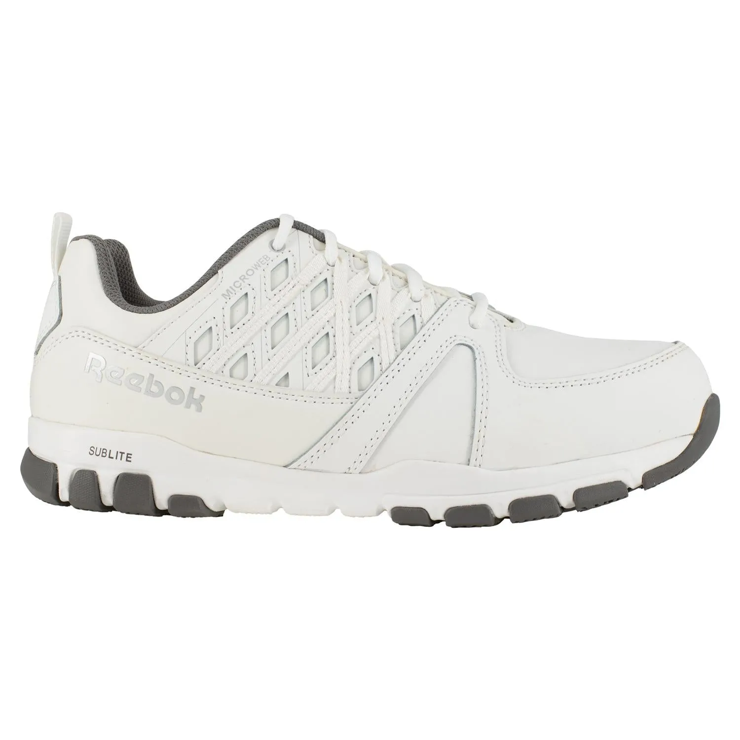 Sublite Steel-Toe Athletic Work Shoe White