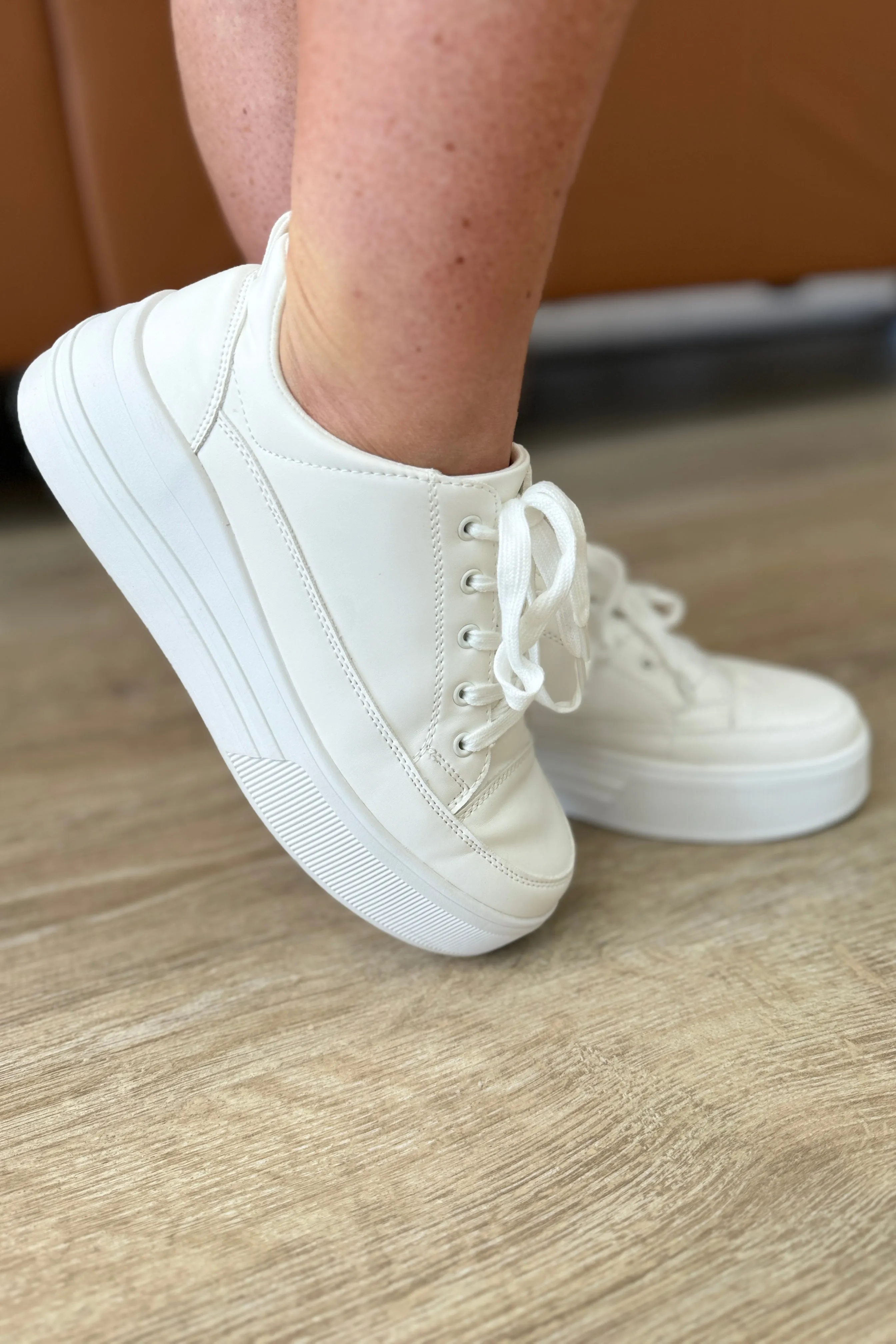 Take You Anywhere Sneakers in White - SODA