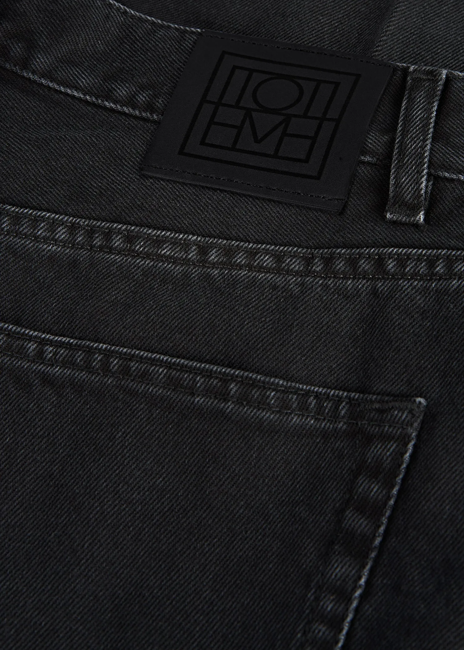 Tapered leg denim faded black