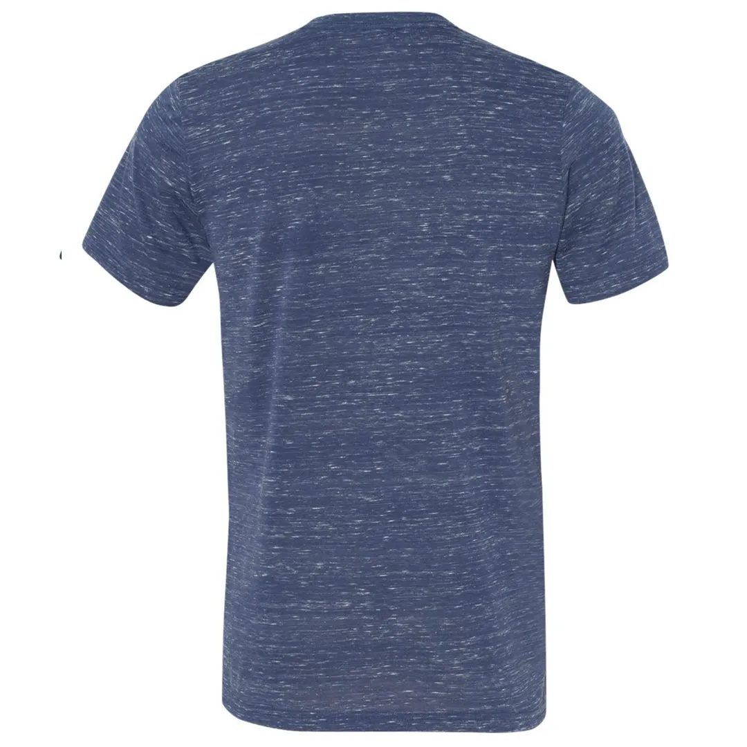 THE MAX FLECK TEE -Small only - Navy White  Marble Men's Knit T-Shirt By Robert James