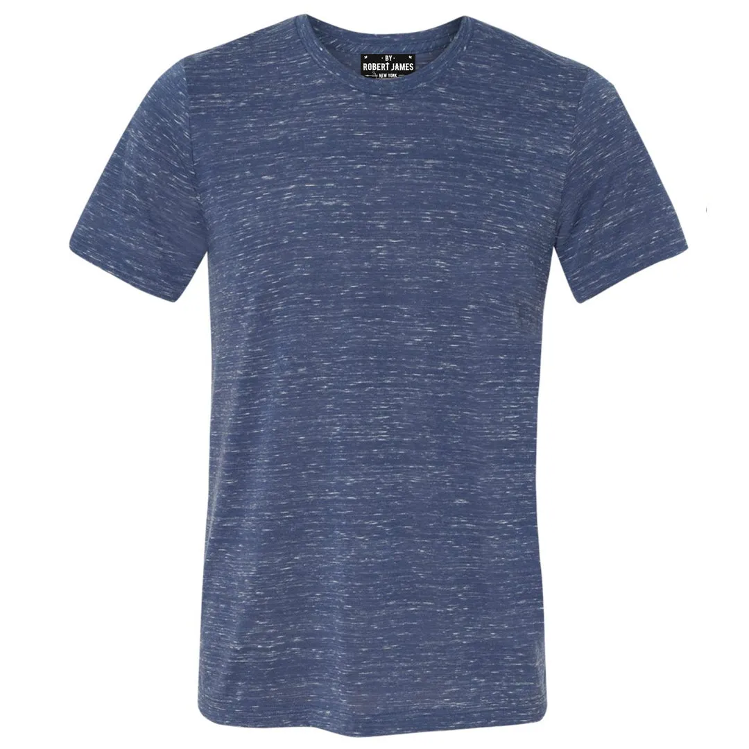 THE MAX FLECK TEE -Small only - Navy White  Marble Men's Knit T-Shirt By Robert James