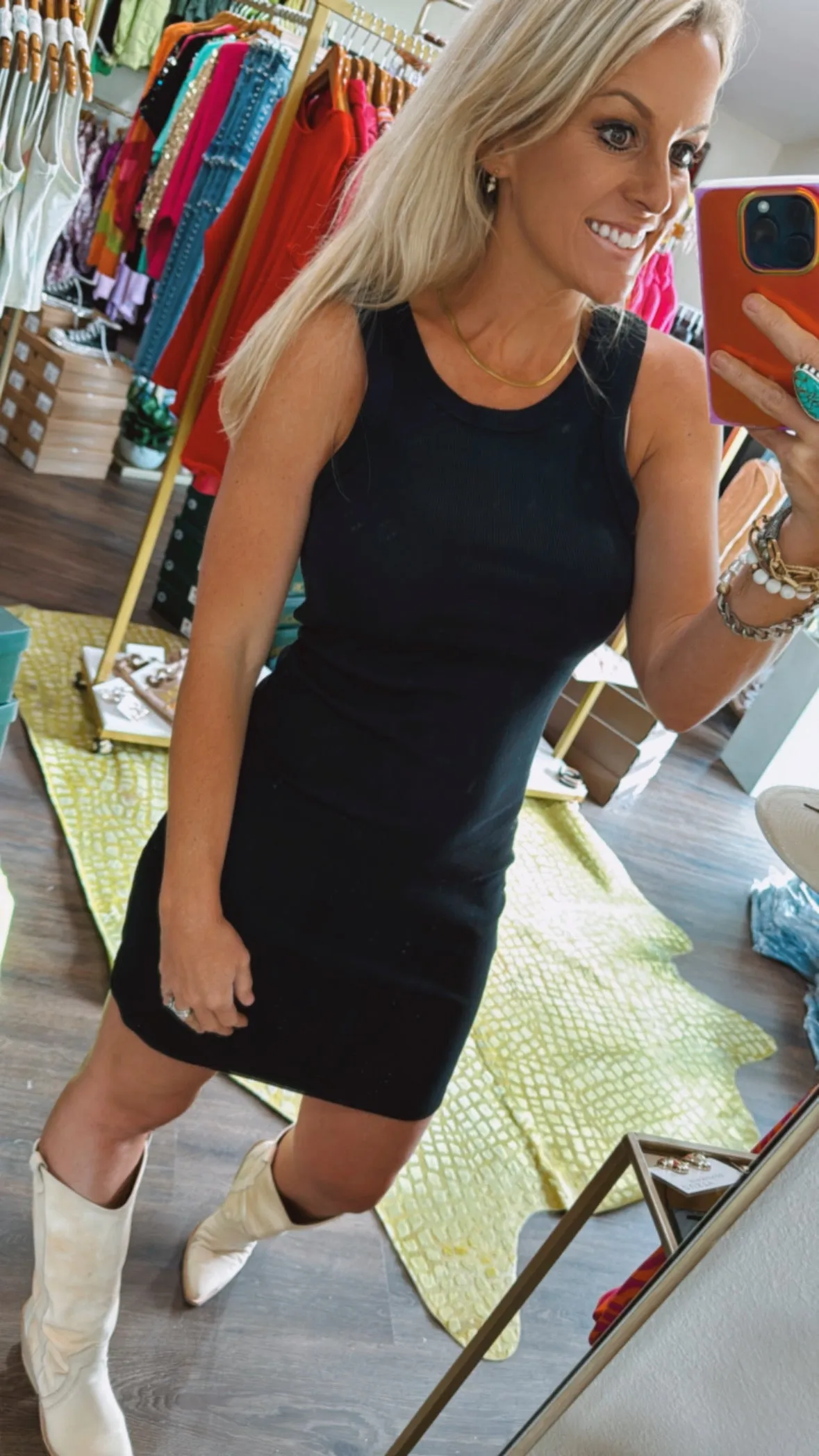 The Raymee Tank Mini Dress in Black