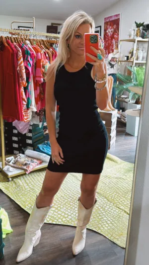 The Raymee Tank Mini Dress in Black