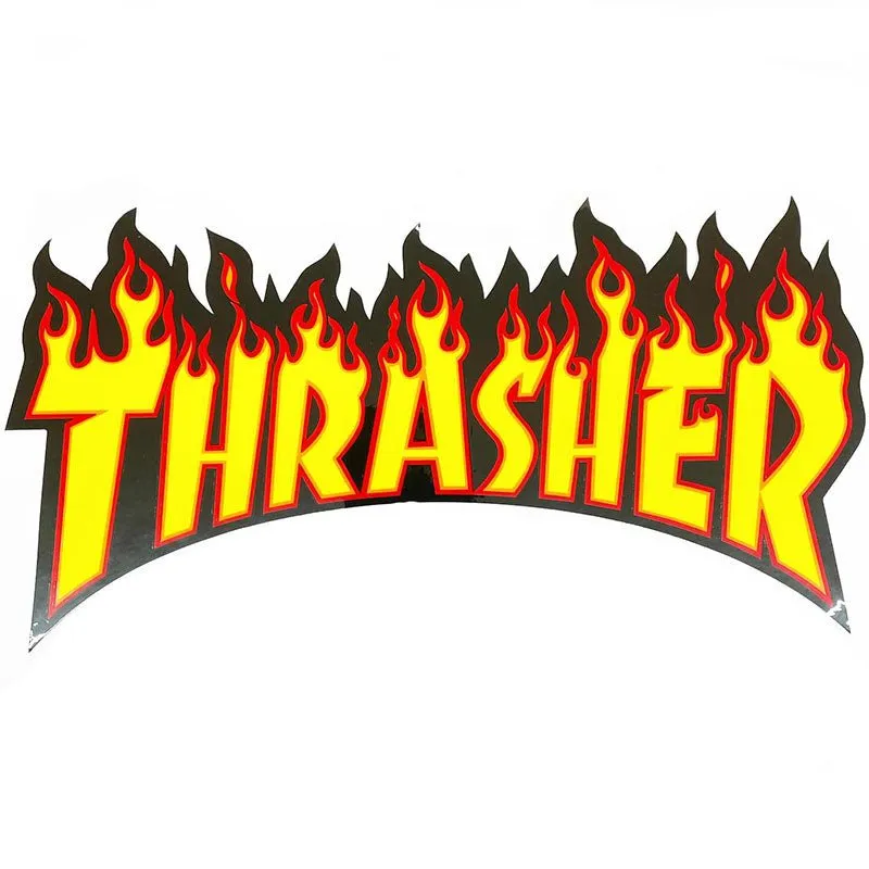 Thrasher Skateboard Magazine FLAME Medium 6" x 3" Stickers