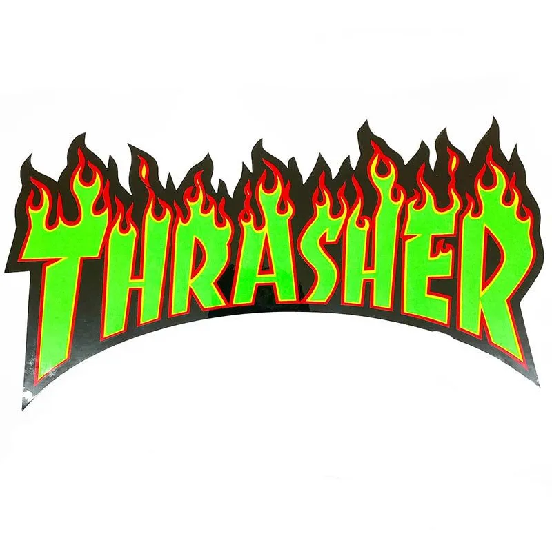 Thrasher Skateboard Magazine FLAME Medium 6" x 3" Stickers