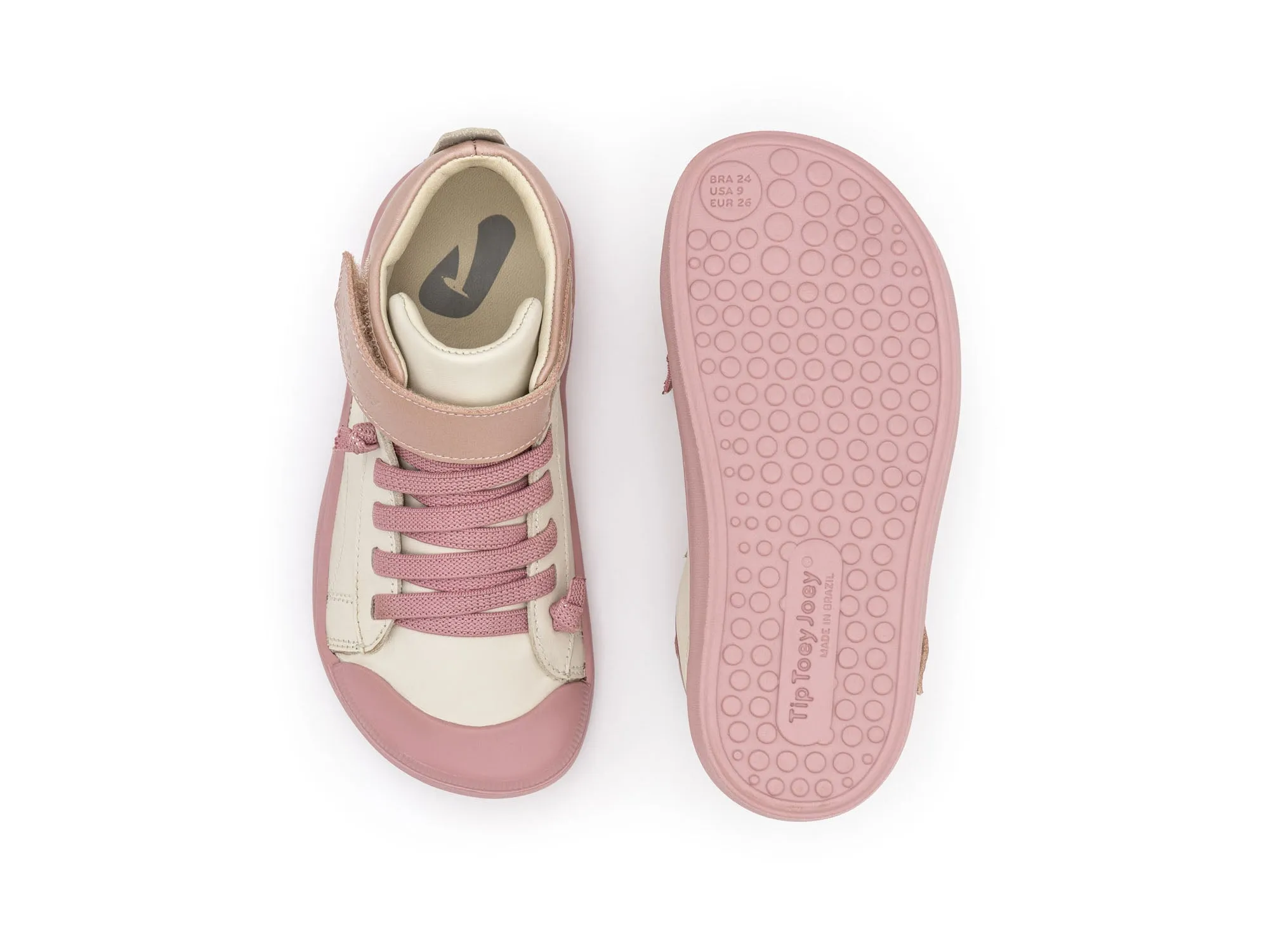 Tip Toey Joey Girl's Peak Sneakers - Tapioca / Pink Dream