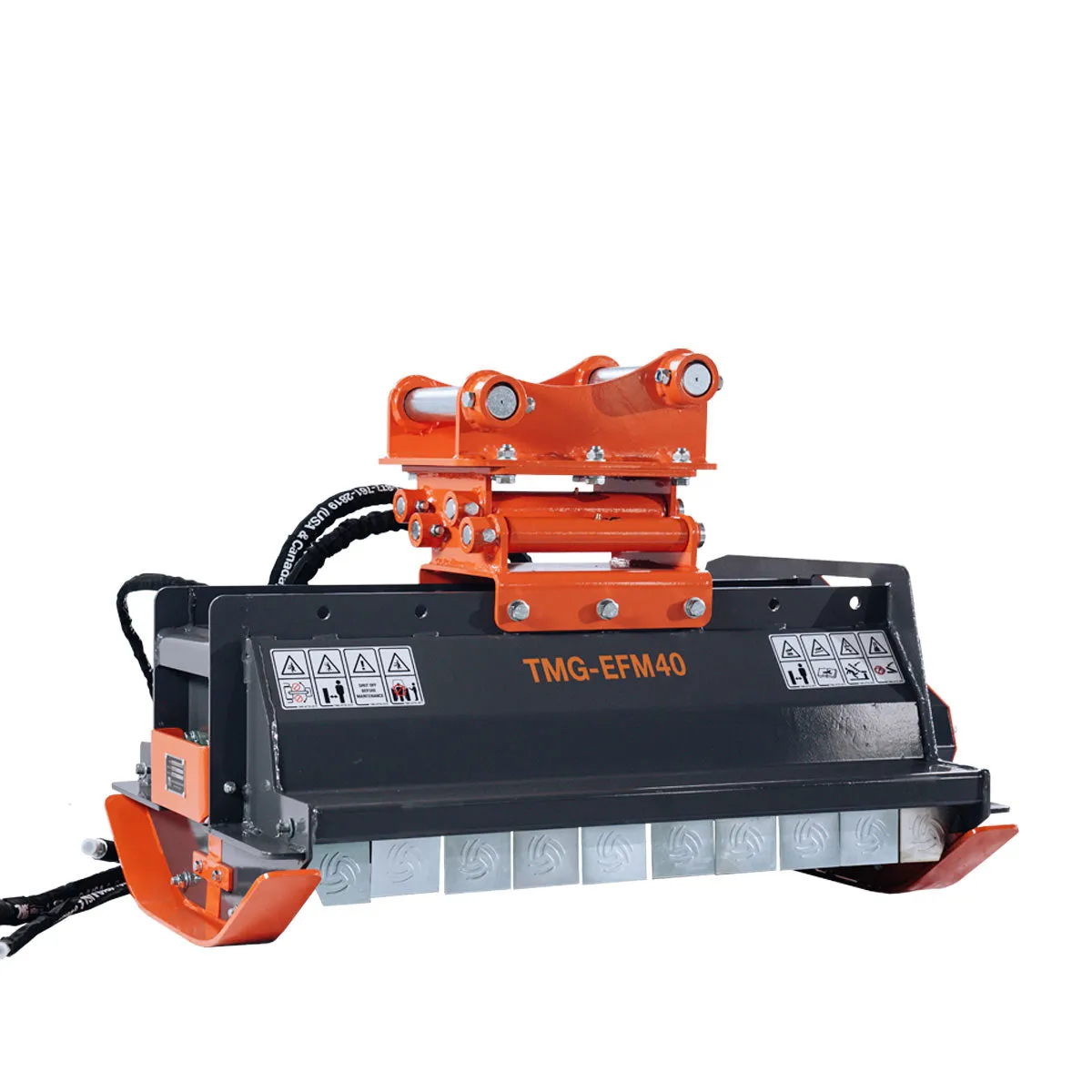 TMG Industrial 40" Excavator Brush Flail Mower, 6 to 8-ton Carrier, 16-21 GPM, TMG-EFM40