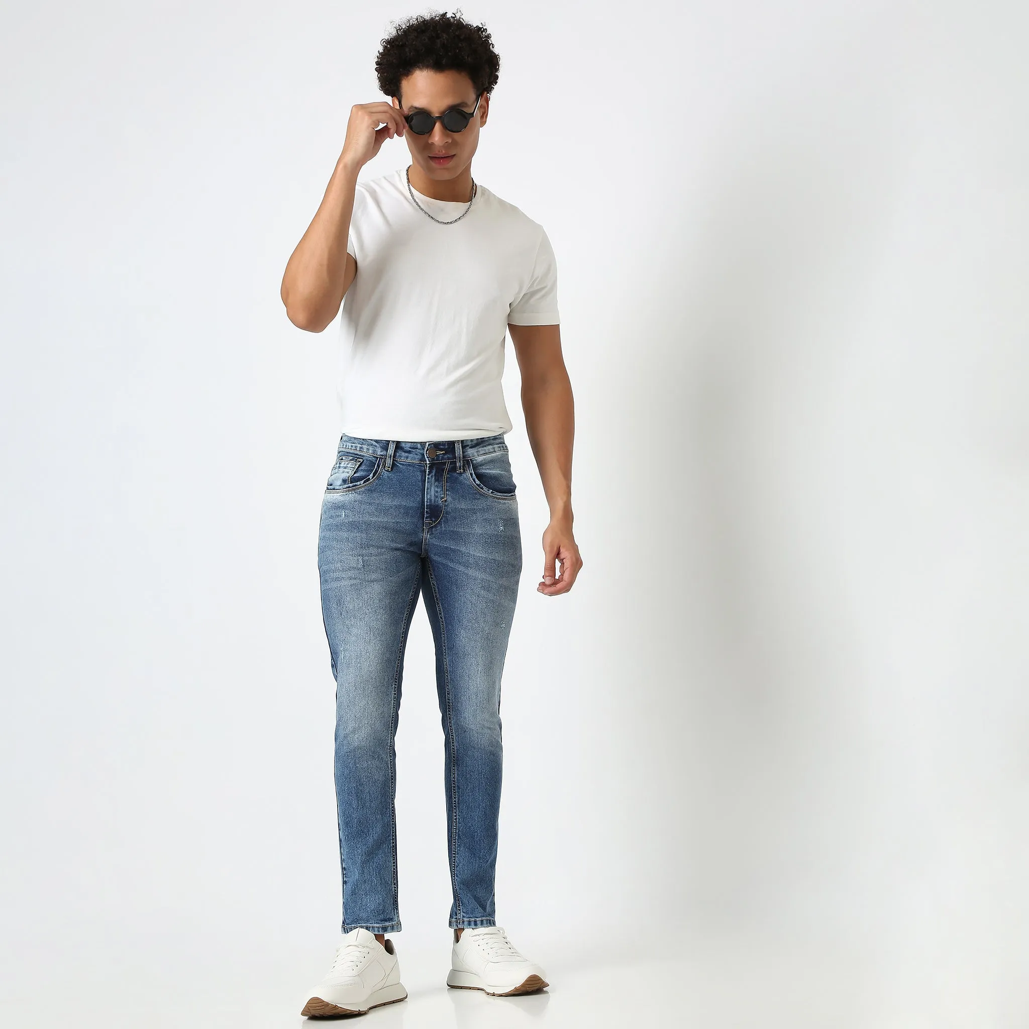 Union of Denim® - Origin Acid Vintage Indigo Tappered Crop Fit Jeans with Efast® Stretch