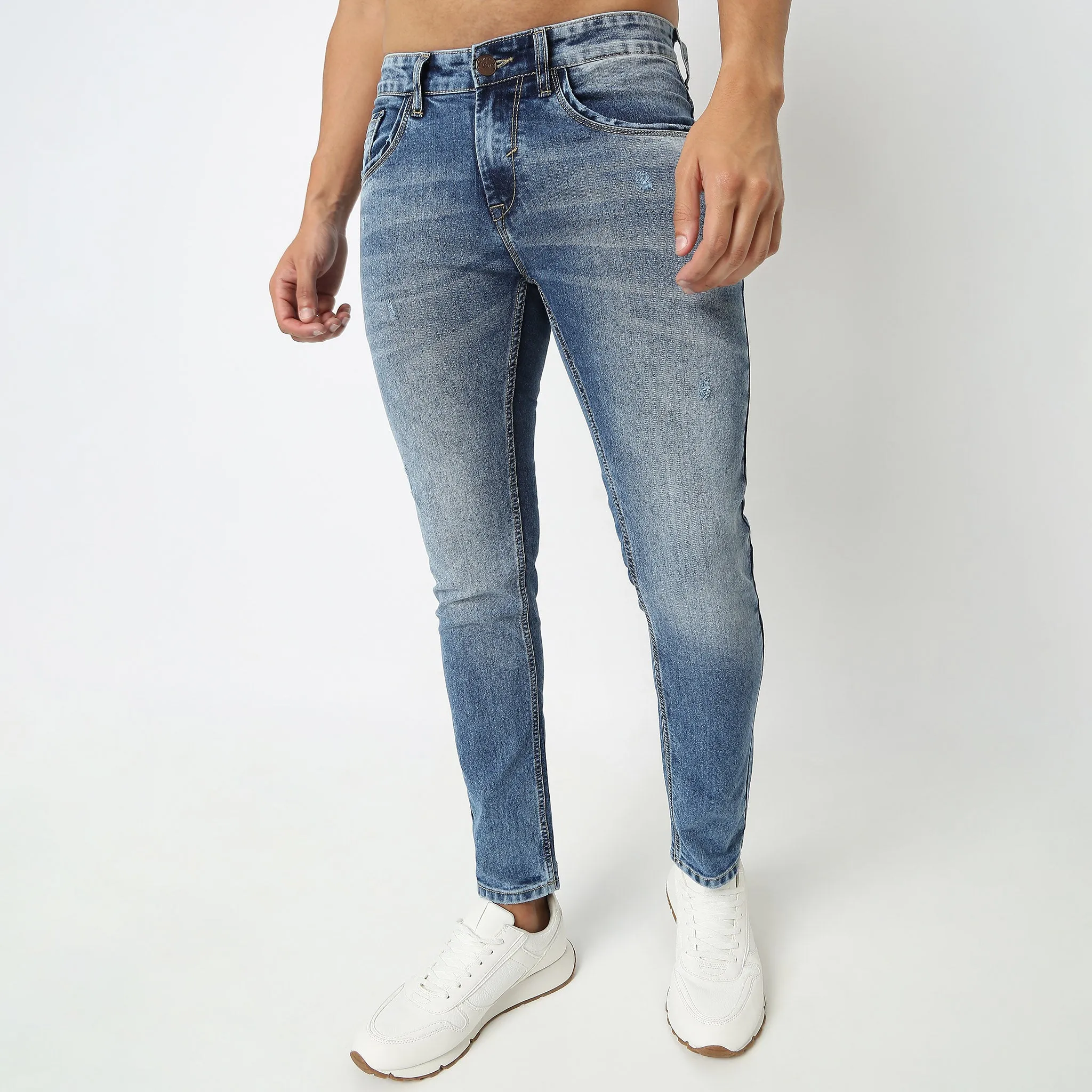 Union of Denim® - Origin Acid Vintage Indigo Tappered Crop Fit Jeans with Efast® Stretch