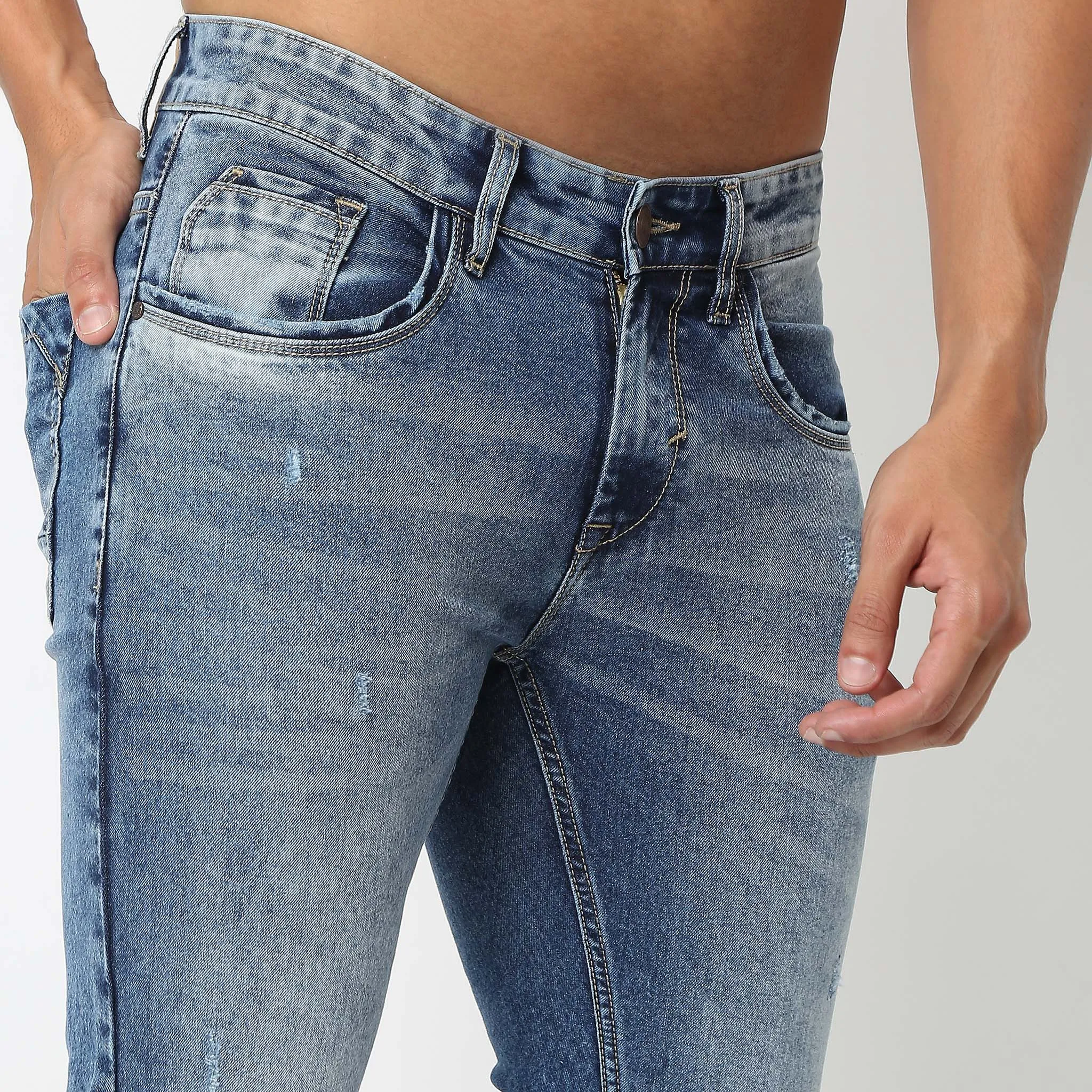 Union of Denim® - Origin Acid Vintage Indigo Tappered Crop Fit Jeans with Efast® Stretch