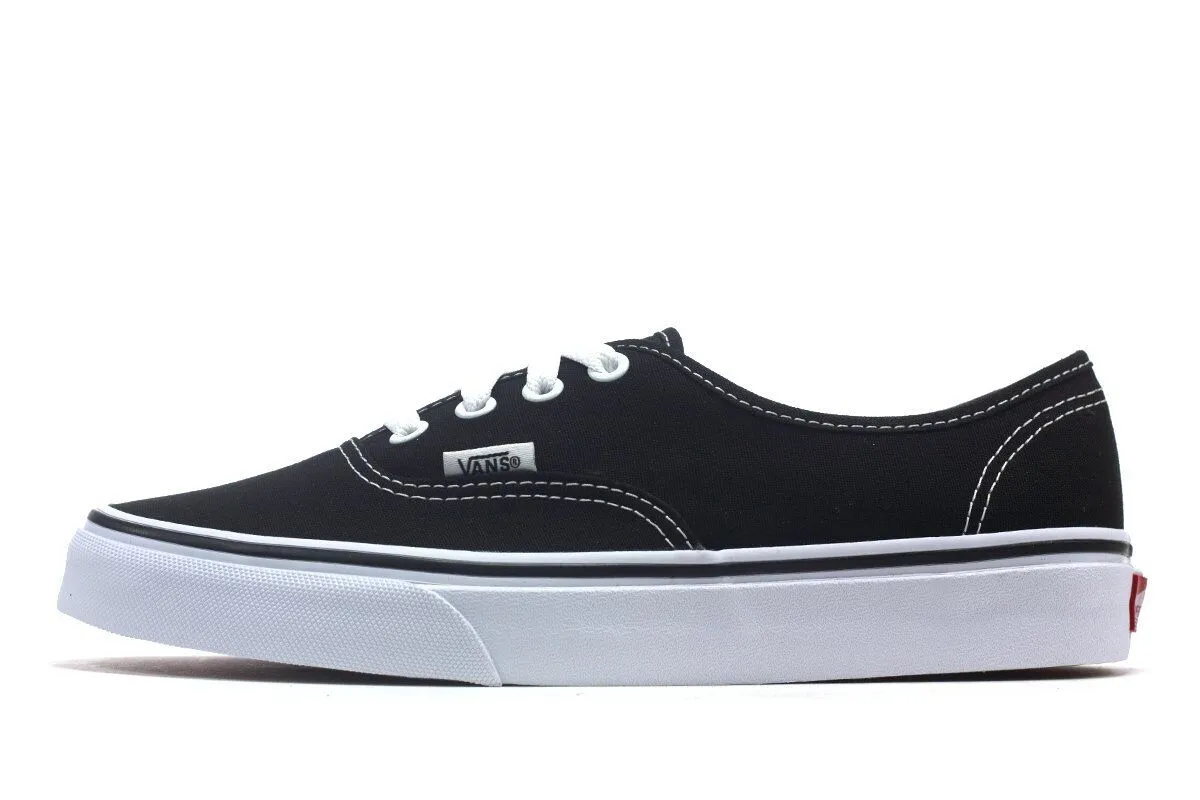 Vans Authentic VN000EE3BLK1 Men's Black & White Skateboarding Shoes HS3735