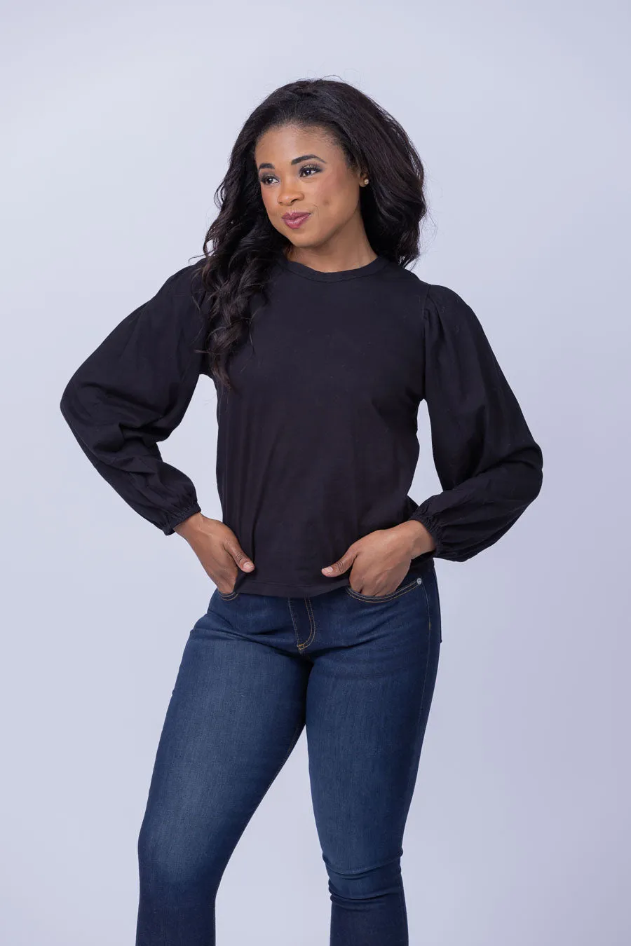 Velvet Jetty Top in Black