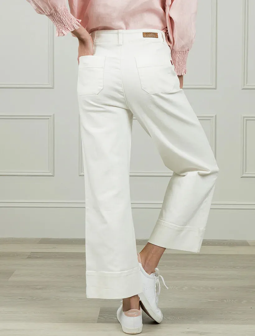 Wanda White Denim Pant