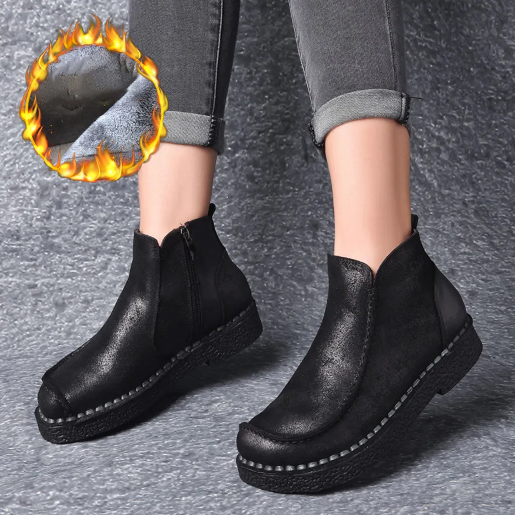 Women Leather Handmade Retro Boots 35-42 | Gift Shoes