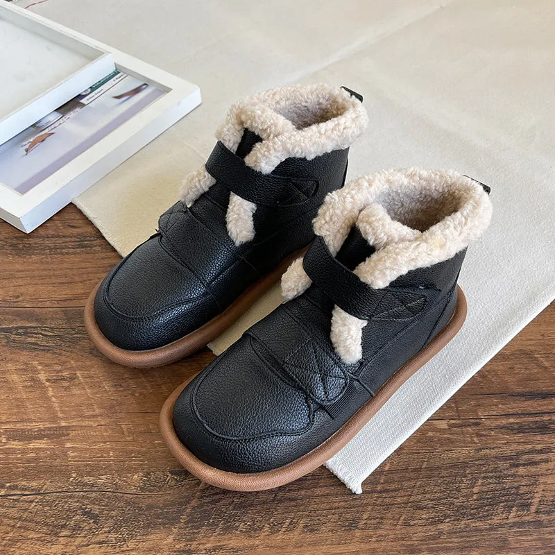 Women Minimalist Soft Furred Flat Boots