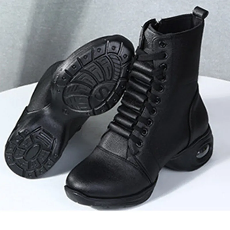 Women's Leatherette Boots Jazz With Lace-up Dance Boots/Dance Shoes