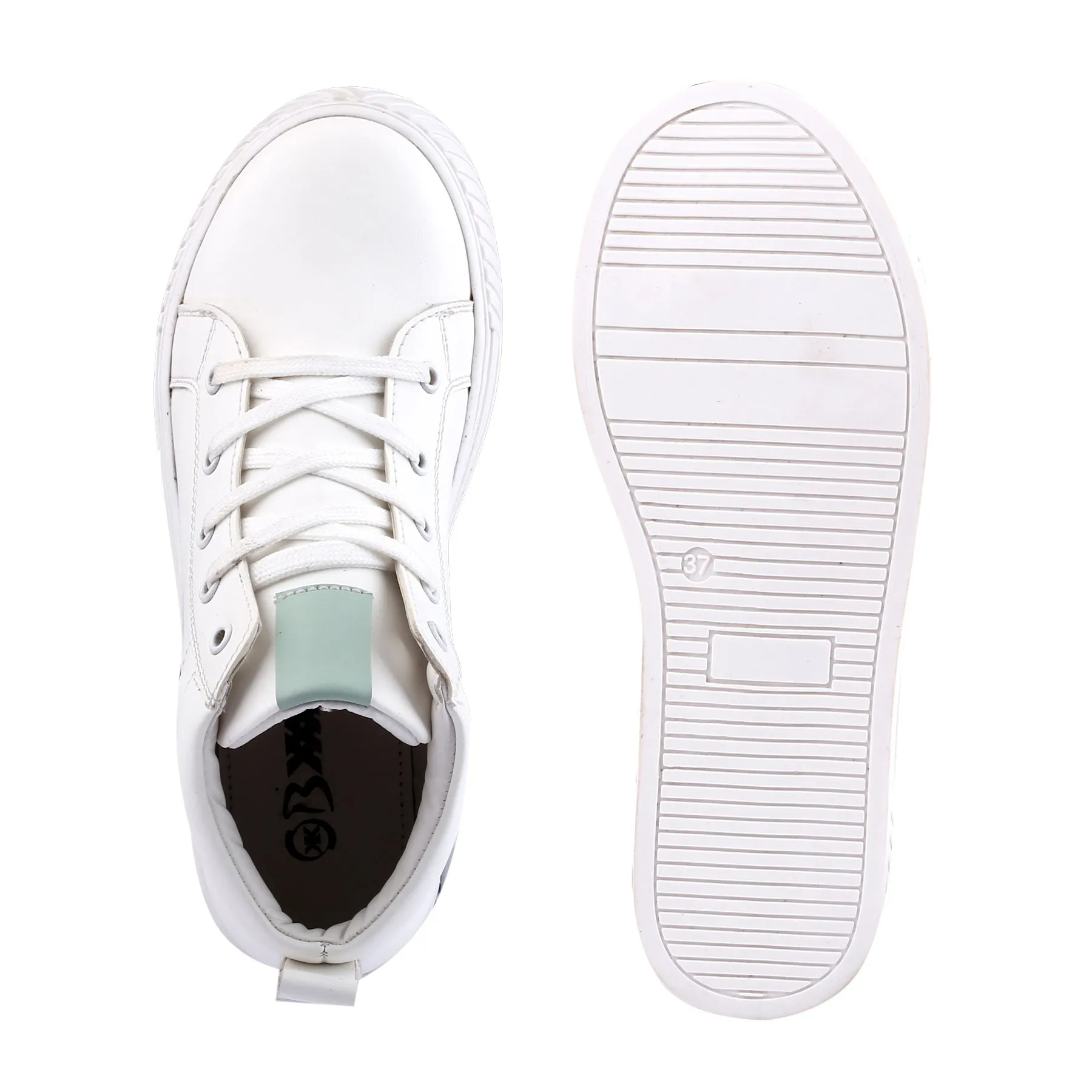 Women's Vegan Leather Casual Sneakers Shoes