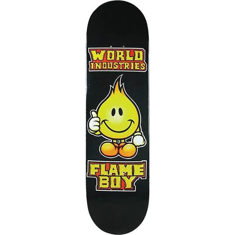 World Industries 8.1” Solid Gold Flame Boy Skateboard Deck