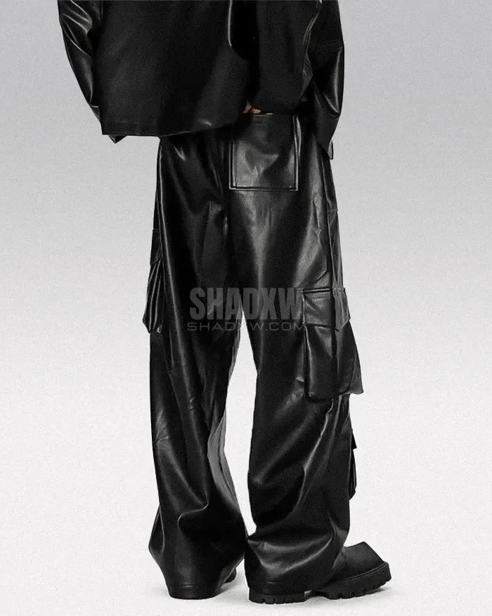 Y2K Pants Black PU Leather